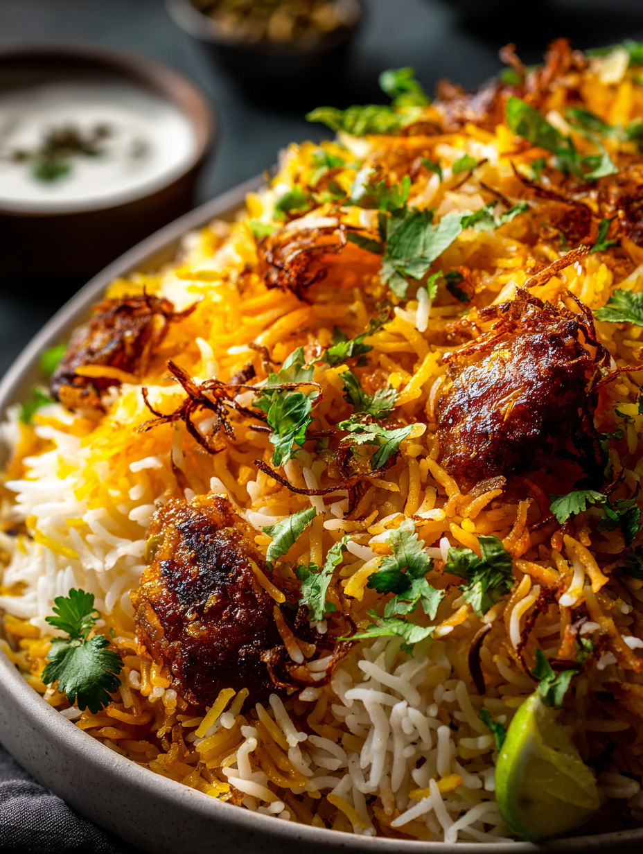 Un bol de riz avec viande et légumes.
