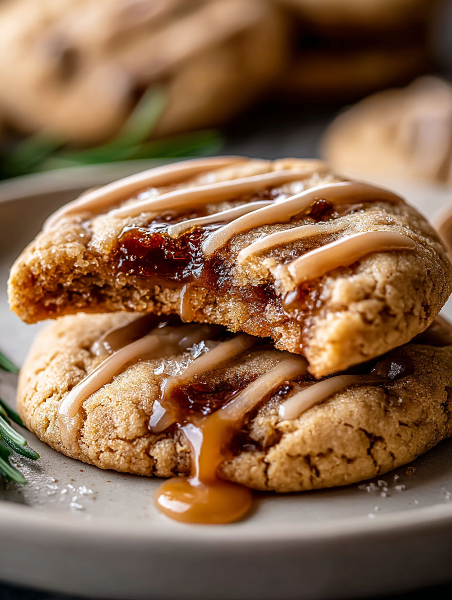 Cookies à l'érable et sucre brun glacés.