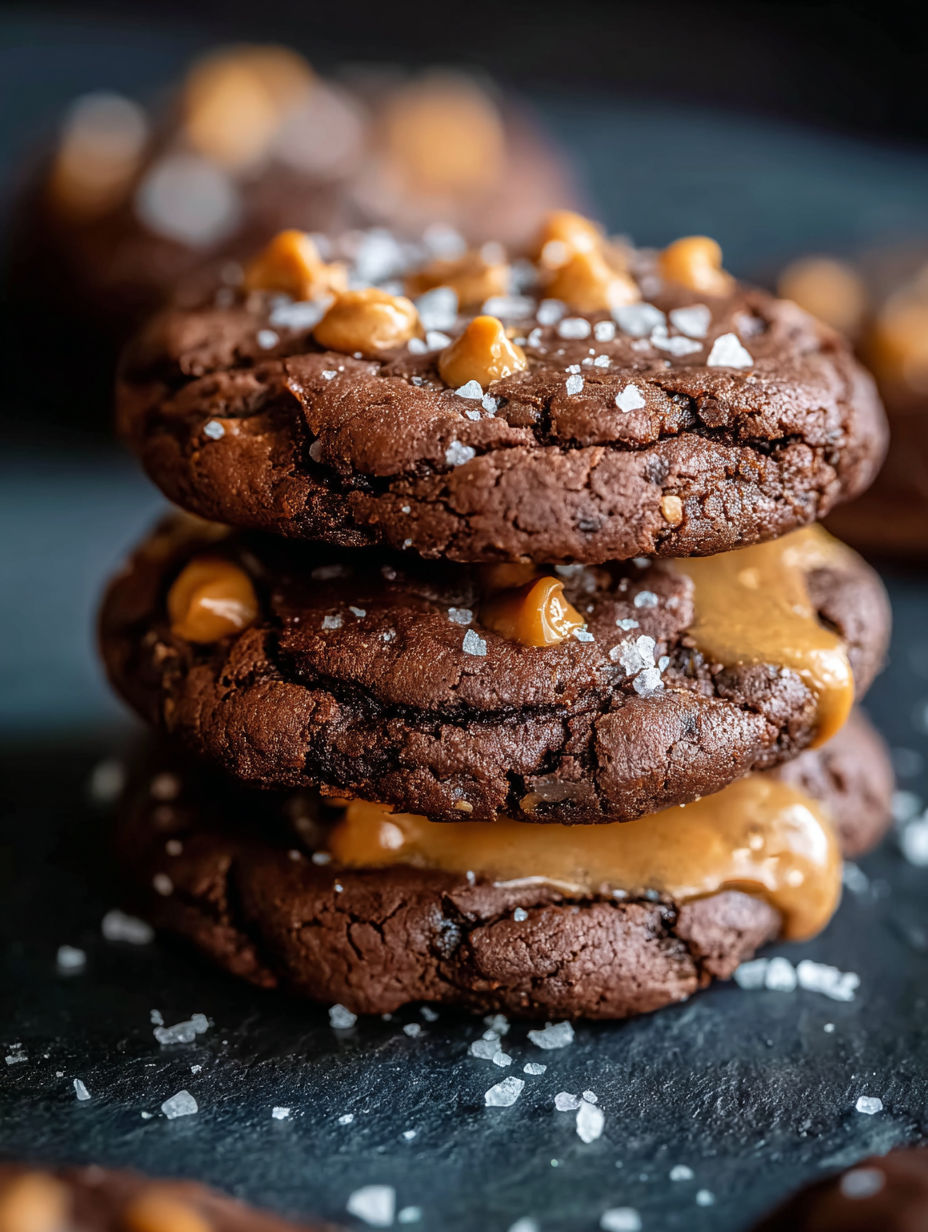 Cookies chocolat sel beurre de cacahuète.