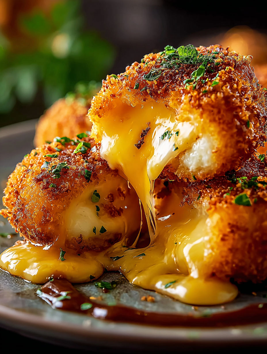Gros plan d’un morceau de poulet cheddar croustillant.