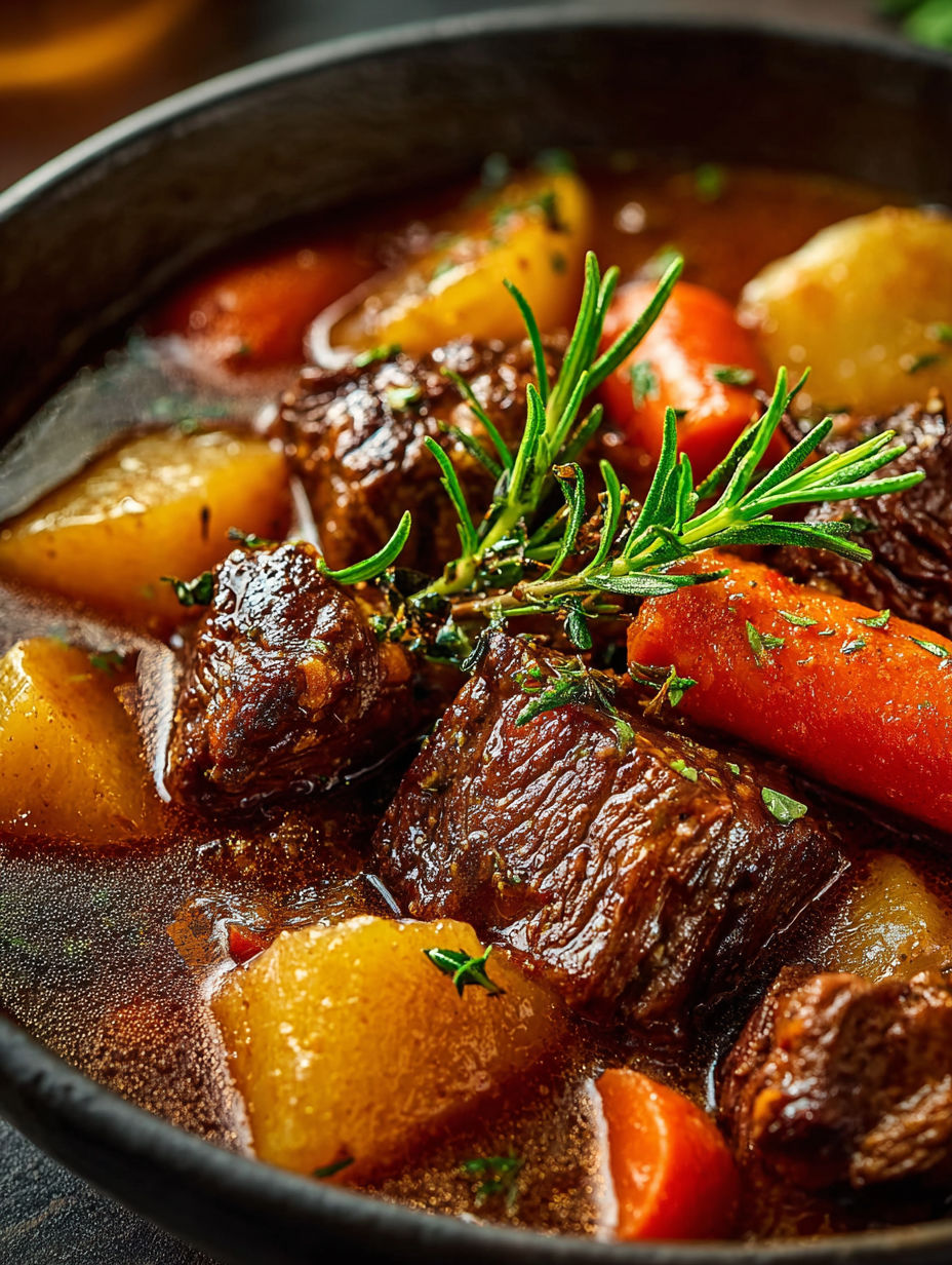 Un bol avec de la viande et des légumes.