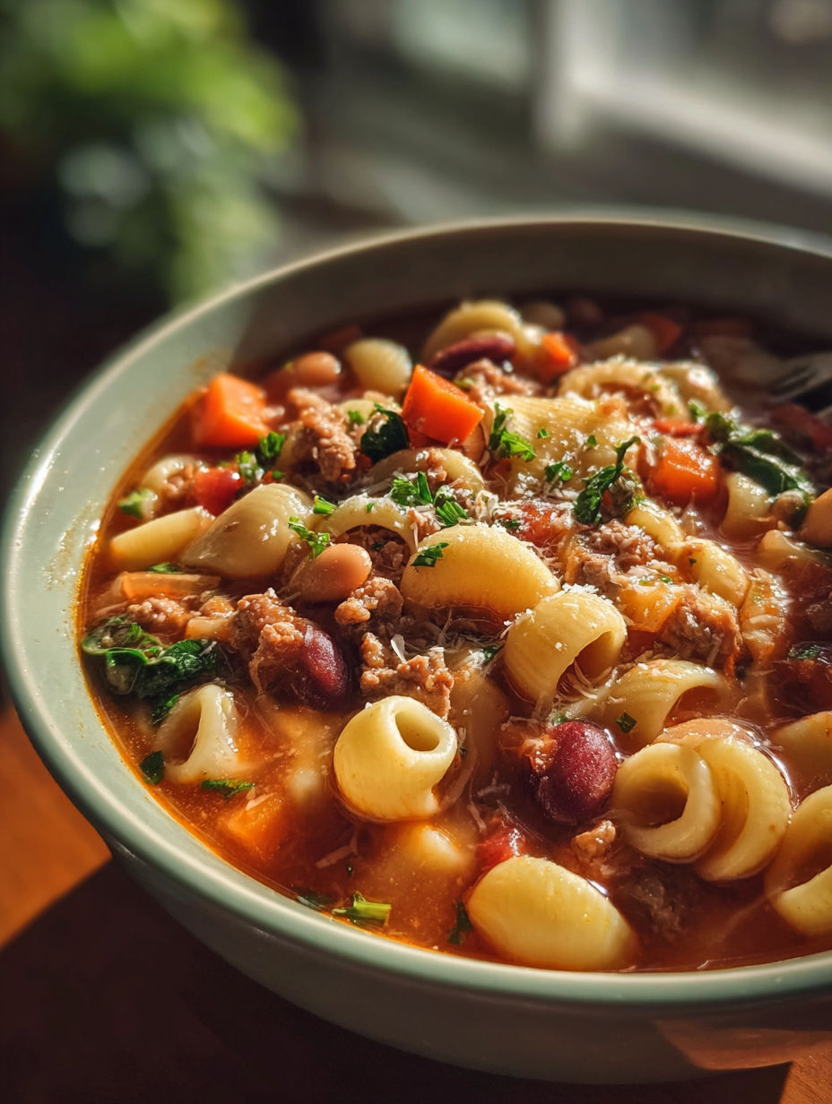 Un bol de pasta e fagioli.