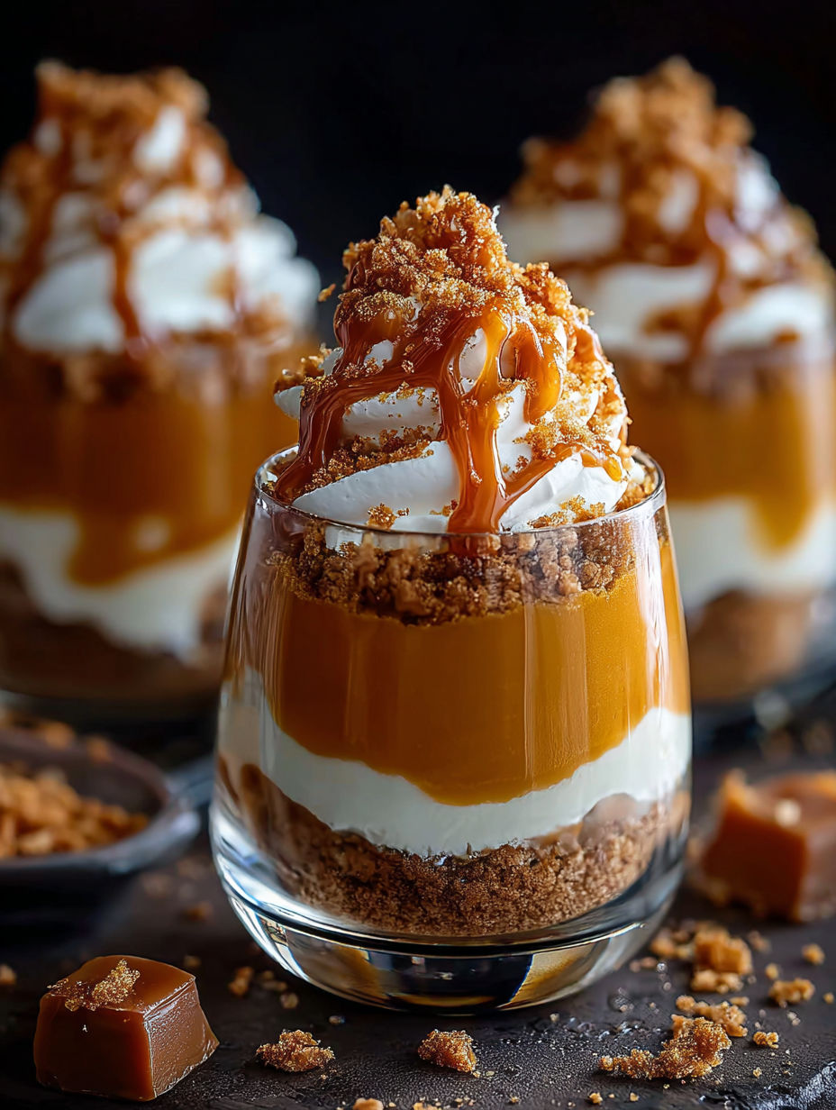 Un verre de dessert caramel potiron.