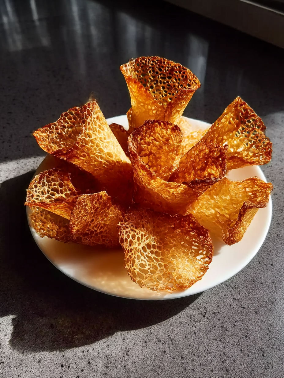 Une assiette de chips de riz pour Nouvel An chinois.