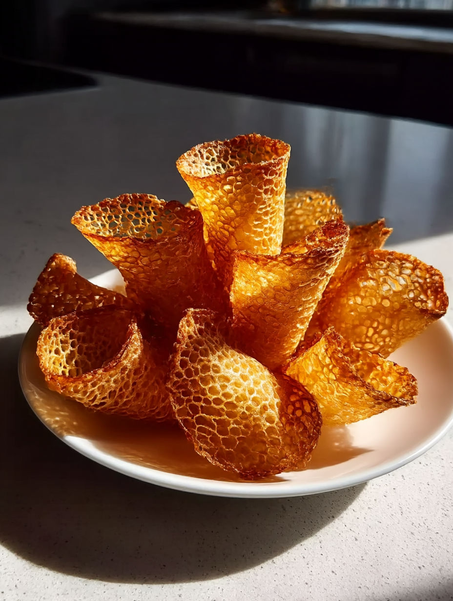 Une assiette de chips de riz pour Nouvel An chinois.