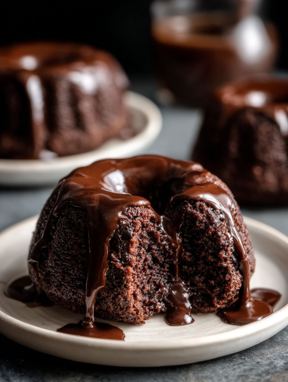 Gros plan sur un bundt chocolat.