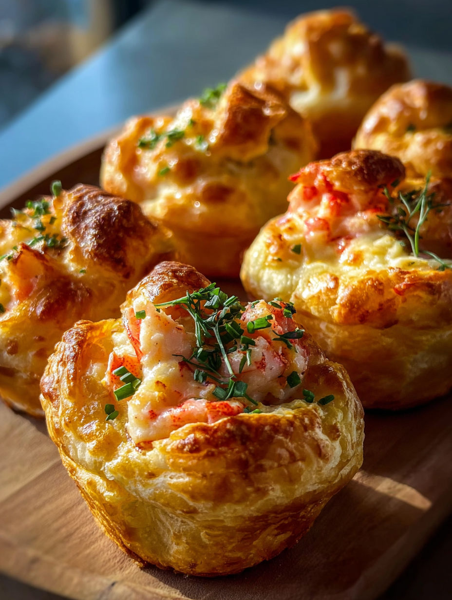 Un plat savoureux de galettes de crabe avec des biscuits au homard en accompagnement.