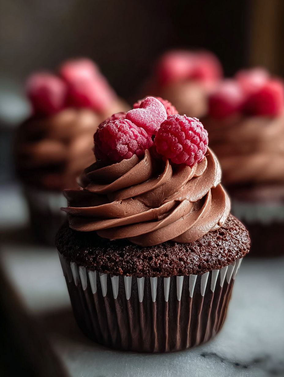 Un plat savoureux aux goûts de chocolat et framboise.