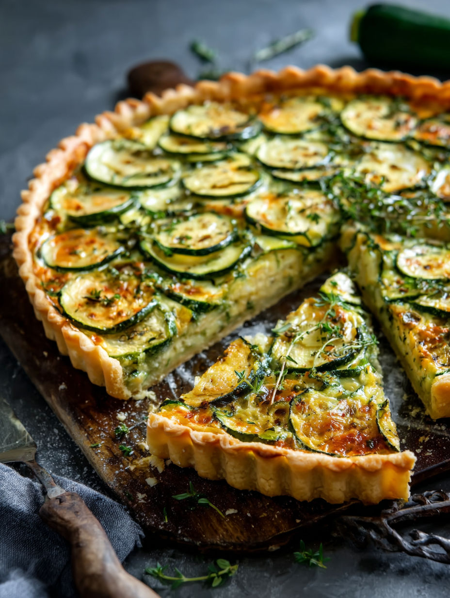 Un plat savoureux de courgettes et fromage.