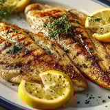 Tilapia grillé au citron et herbes.