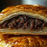 Une part de pâté jamaïcain au bœuf.