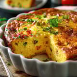 Une part de quiche posée dans une assiette blanche.