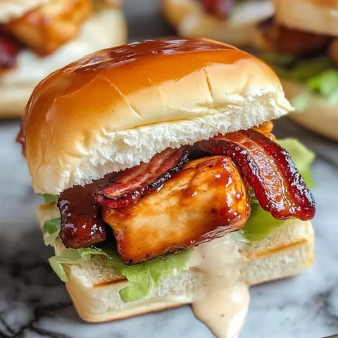 Sliders poulet bacon ranch BBQ.
