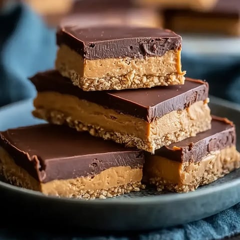 Pile de barres chocolat et cacahuète.