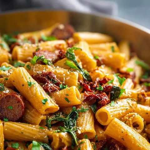 Un bol de pâtes avec viande et légumes.