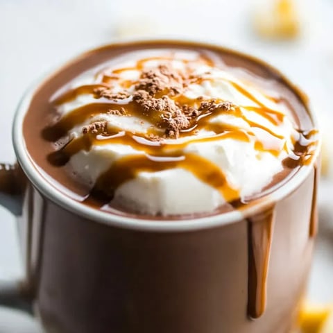 Une tasse de chocolat chaud avec chantilly.
