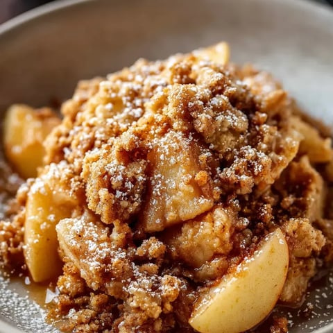 Un bol de dessert pomme-avoine avec cuillère.