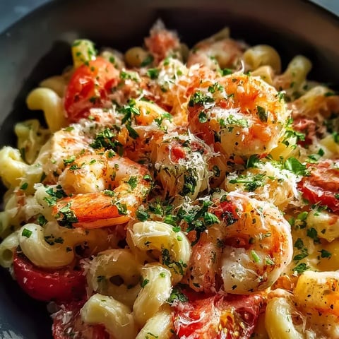 Un bol rempli de crevettes et pâtes.