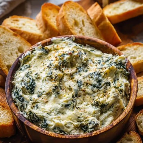 Un bol de trempette à côté du pain.