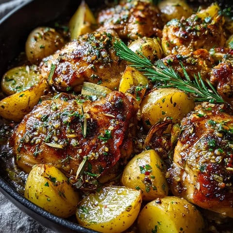 Bol rempli de viande dorée et légumes, patates et oignons.