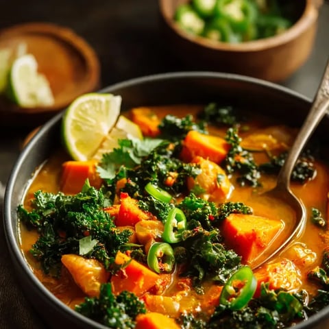 Une assiette remplie de légumes, avec du chou, du poivron, des oignons et une sauce.
