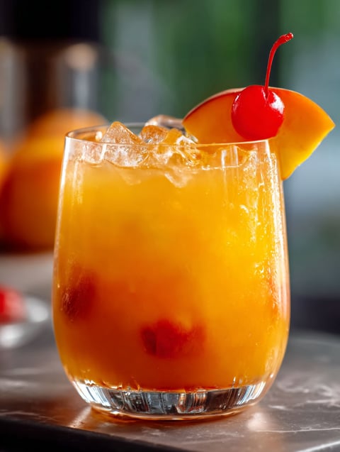 Un verre de punch pêche tequila.