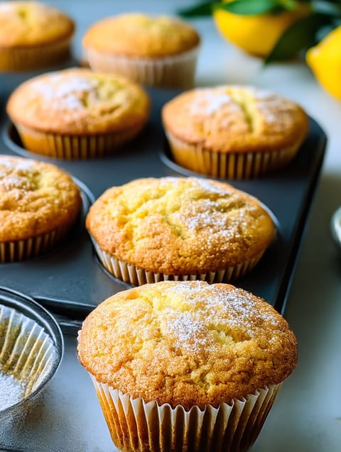 Un plateau de muffins à l'orange et à la cardamome.