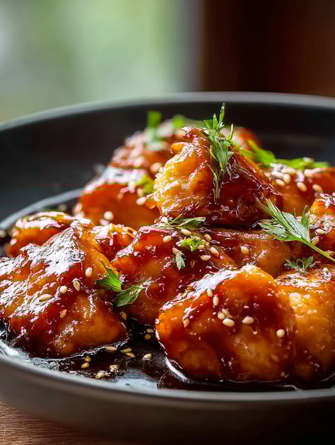 Un plat savoureux de poulet et légumes.