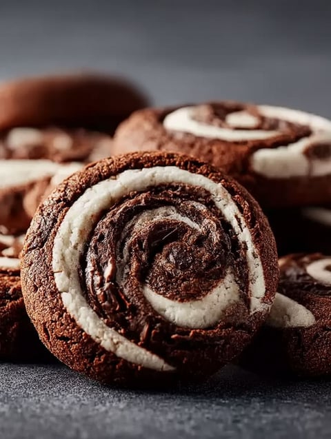Un délicieux snack de cookies chocolat blanc et tourbillons guimauve.