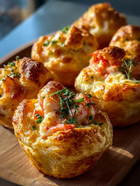 Un plat savoureux de galettes de crabe avec des biscuits au homard en accompagnement.